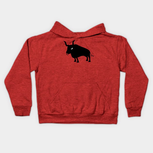 Angry Animals: Bull Kids Hoodie by VrijFormaat